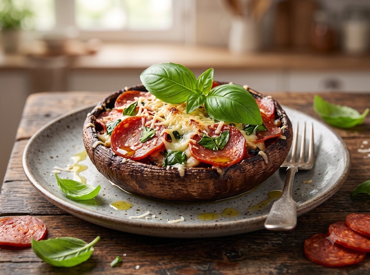 Portobello relleno al horno